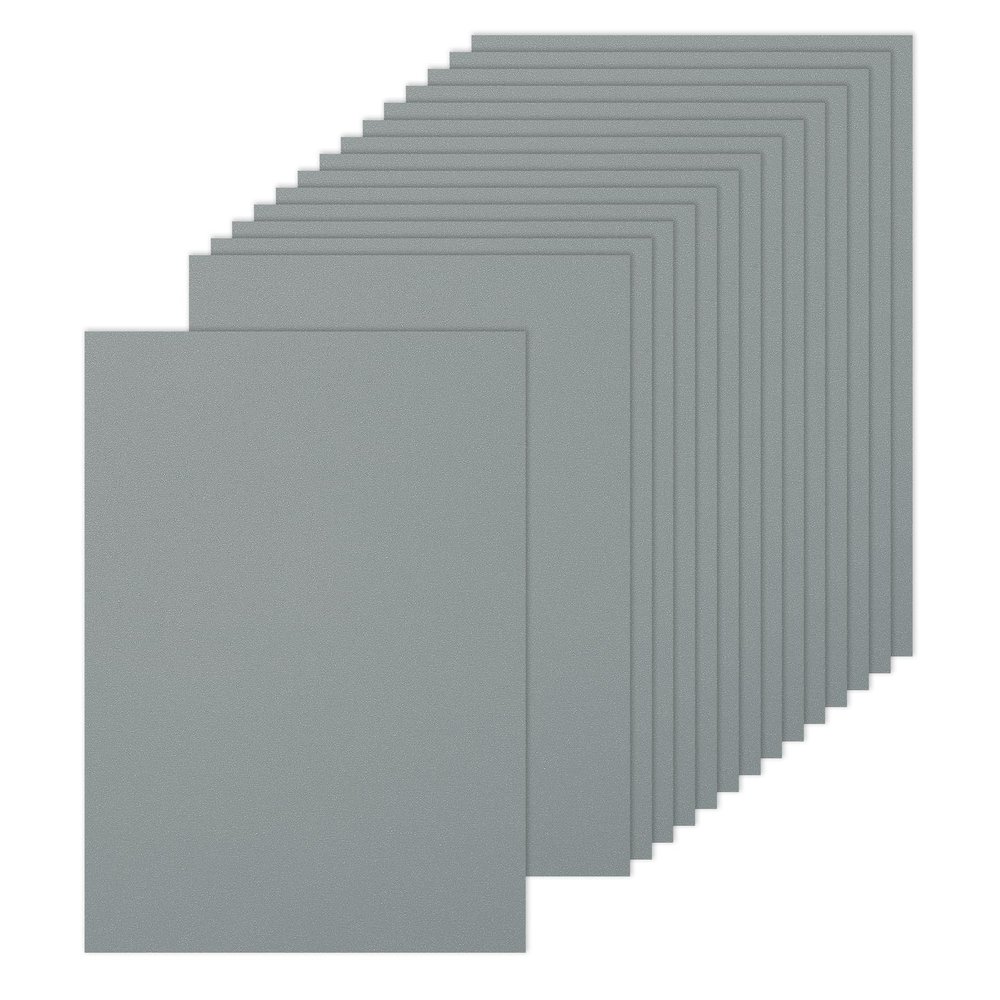 MECCANIXITY 25 Pcs Shimmer Cardstock 6 x 8 Inch Silver Grey Glitter Metallic Paper Printer Paper for Scrapbook Invitations Certificates Crafts DIY Cards