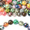 Ipotkitt 40 pcs Random Iridescent Acrylic Sport Theme Beads Basketball Football Tennis Loose Beads for DIY Jewelry Crafts Bracelet Necklace Earrings Keychains view 1