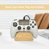 Solid wood gamepad stand, game equipment, controller stand, suitable for Xbox, PS4, PS5, is a good helper for organizing gamepads on the desk, and also the best gift for your son, husband, boyfriend view 2