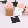 100 Pcs Hanging Earring Display Cards 2" x 2" Khaki, White & Black Jewelry Holder Cards for Studs, Hooks & Dangle Earrings Paper & Velvet Plastic Earring Card Set for Jewelry Display (Black) view 3