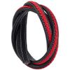 CALFOVERA 39.37 Inch Braided PU Leather Cord String for DIY Crafts 12mm Flat Leather Bolo Cord Lace Braiding Thread Bolo Tie Strap Rope for Jewelry Making Supplies Bracelet Necklace(Red) view 1