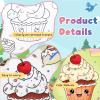 Anseal 12 Packs Pre Drawn Canvas to Paint, 5" X 7" Foods Pre Printed Canvas for Painting, Pre Stretched Canvas Outline Painting Boards for Party Favor view 2