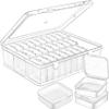 Cndiyald 30-Slot Bead Organizer Box, Clear Plastic Storage Container with Secure Lids for Jewelry Making, Sewing, Craft Beads & Small Drawing Supplies view 1