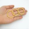 10pcs O Rings 5/4"(32mm) Welded Strong Metal Gold Multi-Purpose Heavy Duty Round Ring for Pet Collars Hardware Luggage Accessories Buckle Belts Strap Webbing Sewing DIY Craft view 2