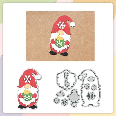 Christmas Patchwork Santa Claus Snowflakes Cup Die Cuts DIY Sewing Metal Cutting Dies for Handmade Card Making Stencils Festivals Scrapbooking Album Paper Craft Template