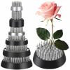 Sliner 6 Pcs Flower Frogs Round 2.4/2/1.6/1.3/1/0.9 Inches Floral Frogs Flower Holder Japanese Ikebana Vase Kenzan Floral Arranger Fixed Tools Arrangement Pin for Home DIY Craft Decoration(Steel) view 1