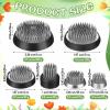 Sliner 6 Pcs Flower Frogs Round 2.4/2/1.6/1.3/1/0.9 Inches Floral Frogs Flower Holder Japanese Ikebana Vase Kenzan Floral Arranger Fixed Tools Arrangement Pin for Home DIY Craft Decoration(Steel) view 2