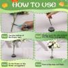 Sliner 6 Pcs Flower Frogs Round 2.4/2/1.6/1.3/1/0.9 Inches Floral Frogs Flower Holder Japanese Ikebana Vase Kenzan Floral Arranger Fixed Tools Arrangement Pin for Home DIY Craft Decoration(Steel) view 4