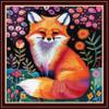 Dimxvean Stamped Cross Stitch Kits,Cross Stitch Kits for Adults Beginners,Embroidery Kits Full Range of Cross Stitch Stamped Kits Needlepoint Kits Cross Stitch Patterns-Colorful Fox 18x18 inch view 1