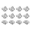 uxcell 12Pcs Metal Square Buttons, 13mm Square Shape Sewing Craft Buttons with Single Hole for Sewing Blouse Shirt Button DIY Garments and Accessories, Silver view 1