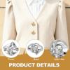 uxcell 12Pcs Metal Square Buttons, 13mm Square Shape Sewing Craft Buttons with Single Hole for Sewing Blouse Shirt Button DIY Garments and Accessories, Silver view 3