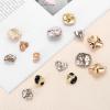 uxcell 12Pcs Metal Square Buttons, 13mm Square Shape Sewing Craft Buttons with Single Hole for Sewing Blouse Shirt Button DIY Garments and Accessories, Silver view 4