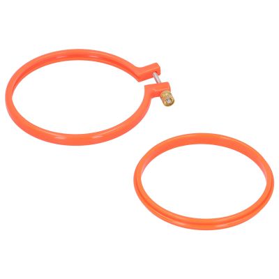 BAFOVY Cross Stitch Embroidery Circle Plastic Hoop Ring with Adjusting Screw for DIY Art Craft Sewing Beginners (4 Inch)