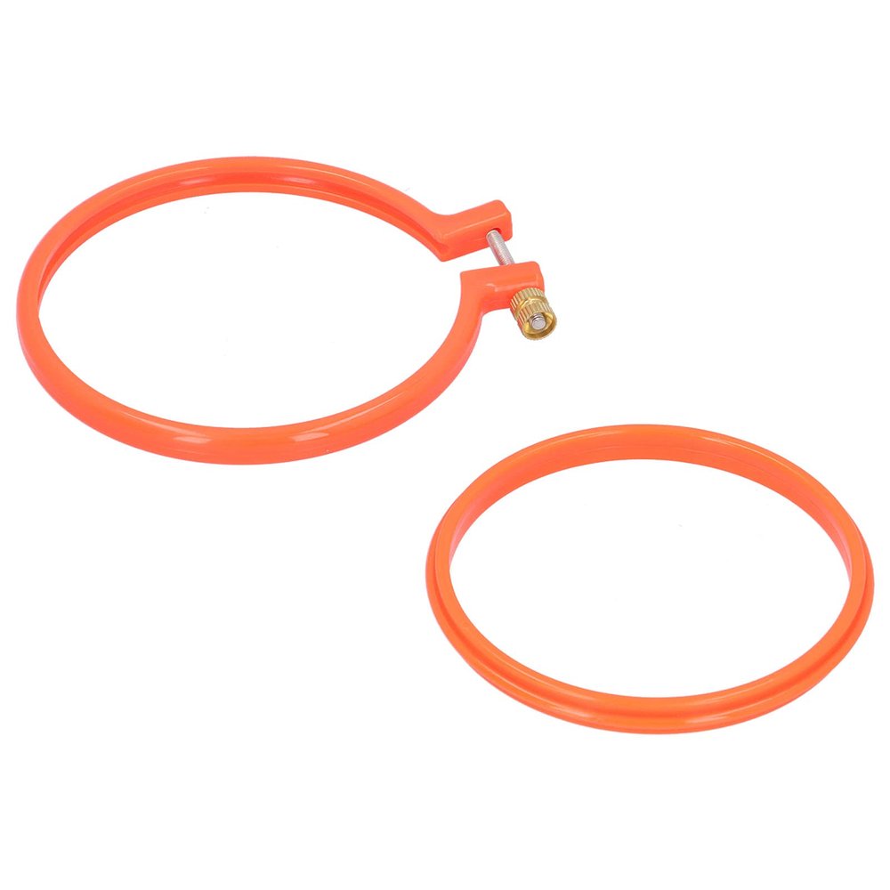 BAFOVY Cross Stitch Embroidery Circle Plastic Hoop Ring with Adjusting Screw for DIY Art Craft Sewing Beginners (4 Inch)