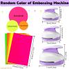 Chengu 3 Pack Craft Paper Punch Circle 2, 1 and 5/8 Inch Punch Paper Punchers Round with 10 Pcs Sticker, Cutter Purple for Card Making Scrapbook DIY Albums Photos Office Supplies view 2
