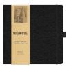 Vienrose 8.3"x8.3" Sketch Books, Linen Cover Sketching Book with Acid-Free Paper, 111lb/180gsm Drawing Pad for Kids, Beginners & Professionals, Art Supplies for Adults & Students(Black, 60 Sheets) view 1