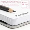 Vienrose 8.3"x8.3" Sketch Books, Linen Cover Sketching Book with Acid-Free Paper, 111lb/180gsm Drawing Pad for Kids, Beginners & Professionals, Art Supplies for Adults & Students(Black, 60 Sheets) view 4