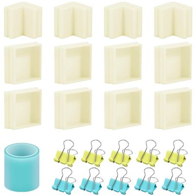 Resins Mold Silicones Epoxy Mold Housing Frame with Binders Clips and Tape Set