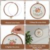 2 Pack 6.7Inch Cross Stitch Hoop Imitated Wood Embroidery Frame Embroidery Hoops Round Plastic Embroidery Hoop for Art Craft Sewing and Hanging Ornaments Decor view 3