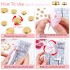 CYFUN DESIGN 200 Pcs Mini Metal Rotating Bearings for Card Making DIY Handmade Crafts Paper Cards Scrapbooking Crafting, 360Rotation Charm Bearing Spinner Art Tool Nail Rings Jewelry Rotating Tools view 2