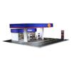 1/64 Scale Gulf Gas Station Diorama Street Model with Lights, Miniature Building Scene for Model Car Display, Creative Decor & Gift (Cars & Figures Not Included) view 1
