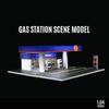 1/64 Scale Gulf Gas Station Diorama Street Model with Lights, Miniature Building Scene for Model Car Display, Creative Decor & Gift (Cars & Figures Not Included) view 2
