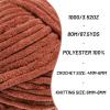 4 Pack Chunky Chenille Yarn for Crocheting, Baby Yarn for Crocheting Soft Blanket, 349.9 yds /14.1 oz Crochet Yarn, Bulky 5 Amigurumi Yarns, Fluffy Velvet Yarns for Knitting Crafts (4 Rust) view 2