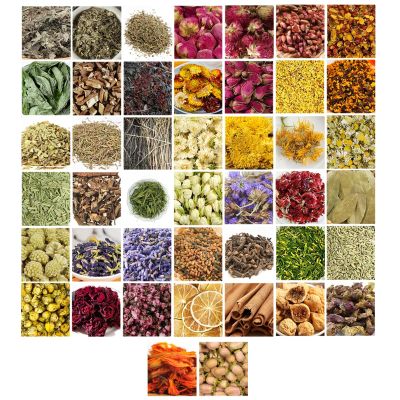 Tressify Herbs Set Labels, Dried Herb Bags 42 Crafts Kit Herbal Packets Sealed, For Candle Potpourri Making