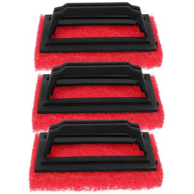 HOMOBABE 3pcs Wear Resistant Screen Printing Cleaner Brush Ink Remover Scrub Pad with Handle for Efficient Ink Cleaning Portable and Lightweight Screen Printing Accessories