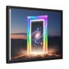 A Glowing Prism Doorway into Another Dimension - Premium Pinewood Frame Framed Canvas Wall Art 14x11 or 20x16 Inches view 2