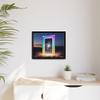 A Glowing Prism Doorway into Another Dimension - Premium Pinewood Frame Framed Canvas Wall Art 14x11 or 20x16 Inches view 3