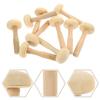 SAFIGLE 10Pcs Wooden Mushroom Ink Roller Printmaking Tool for DIY Art Craft Ergonomic Handle Rubbing Roller for Painting Scrapbooking Stamping Wood Material view 4