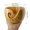 Narottl Large Wooden Yarn Bowl with Removable Holder & Lid | 2-in-1 Handmade Crochet and Knitting Yarn Organizer for Tangle-Free Crafting | Yarn Storage Box with Smooth Feed Holes view 4