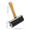 KALLORY 2PCS Black Rubber Ink Roller Printmaking Tool Heavy Metal Frame Craft Stamping Gluing for Scrapbook Wallpaper and Graphic Projects view 2