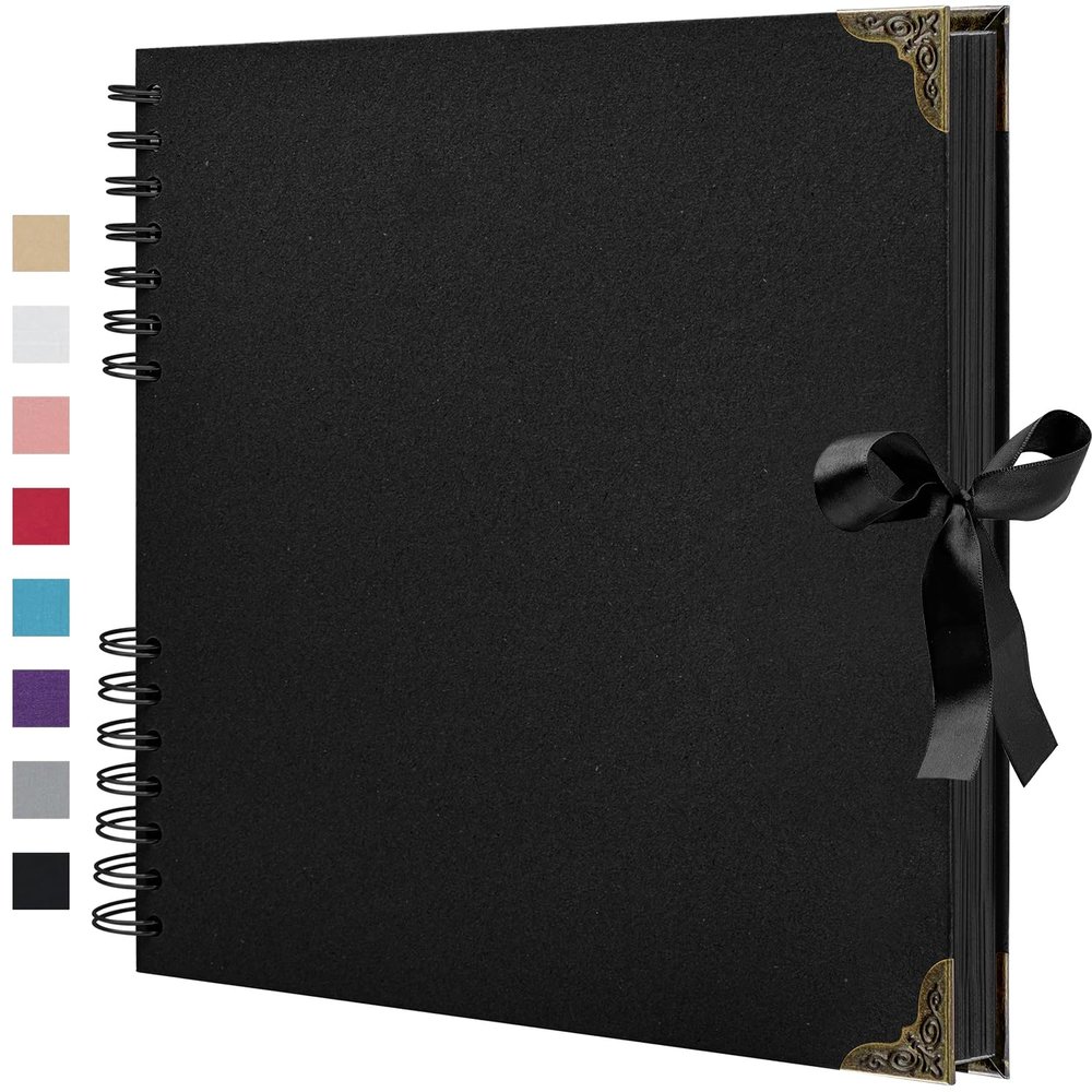 HoneyTolly Scrapbook Album 10x10 Inch - Hardcover Kraft Paper Photo Album with 40 Pages, Memory Book for Wedding, Anniversary, Family, Christmas, Baby Shower, Ideal for Preserving Precious Moments