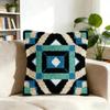 Cozykeke Pattern Latch Hook Kit,DIY Pillow Cover Cushion Craft Kits with Pre-Printed Canvas for Adults and Beginners, Suitable for Home Decor and Festival Gift 17 * 17in (BX63) view 2