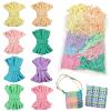 800 PCS Weaving Loom Loops for 7-Inch Loom, 8 Color Potholder Refill Bands, Durable Elastic Nylon Craft Loops for Kids & Adults DIY Weaving Projects, Colorful Arts & Crafts Supplies view 1