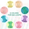 800 PCS Weaving Loom Loops for 7-Inch Loom, 8 Color Potholder Refill Bands, Durable Elastic Nylon Craft Loops for Kids & Adults DIY Weaving Projects, Colorful Arts & Crafts Supplies view 2