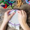 DEARMAMY Large Plastic Embroidery Hoop with Spring Tension Non-Slip Cross Stitch Ring for DIY Sewing Crafts Lightweight Frame for Embroidery Handcraft Wall Decoration Suitable for Beginners view 3