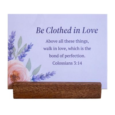 48 Encouraging Scripture Verse Cards with Walnut Wood Stand 2 Unique Sets: Watercolor Wildflowers + Elegant Floral Design Christian Desktop Bible Verse Affirmations for Daily Inspiration & Gifting