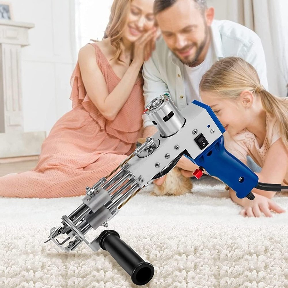 Electric Carpet Tufting Gun, 2 in 1 (cut Pile + Loop Pile), Weaving Machine, Diy Homemade Tools for High Speed Weaving/strong and Sturdy(110v)