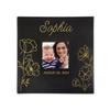 Personalized Baby Girl Photo Album with Name and Date Custom Floral Design Keepsake Memory Book for Newborn or Baby Shower view 1