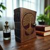 Tree of Life Leather Journal 600 Page Vintage Grimoire Spell Book, Handmade Book of Shadows with Lock, Wiccan Pagan Witchcraft Notebook Gift for Him/Her (600 Page) view 3