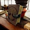 Tree of Life Leather Journal 600 Page Vintage Grimoire Spell Book, Handmade Book of Shadows with Lock, Wiccan Pagan Witchcraft Notebook Gift for Him/Her (600 Page) view 4