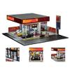 1/64 Scale Japanese Gass Station Building Scene Model, DIY Realistic Architectural Scene Diorama Miniature Model Gift for Adults, Excludes Vehicles Figures Tools view 1