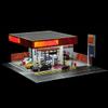 1/64 Scale Japanese Gass Station Building Scene Model, DIY Realistic Architectural Scene Diorama Miniature Model Gift for Adults, Excludes Vehicles Figures Tools view 2