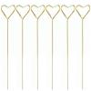 Floral Pick Card Holder 200x Metal Flower Seat Card Holders Golden Heart-Shaped Flower Pickup Stick Clips DIY Floral Arrangement Holders(Love) view 1