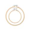 2 Pieces Embroidery Hoops 4 and 6 Inch Round Bamboo Cross Stitch Hoops Adjustable Frame for Embroidery Cross Stitch Art Craft Sewing and DIY Decoration view 1