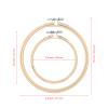 2 Pieces Embroidery Hoops 4 and 6 Inch Round Bamboo Cross Stitch Hoops Adjustable Frame for Embroidery Cross Stitch Art Craft Sewing and DIY Decoration view 2