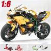 MAKUTU Scale Motorcycle Model 1/6 for H2R Motorcycle Model Sound and Light Gift Giving Die-cast(Gold) view 2